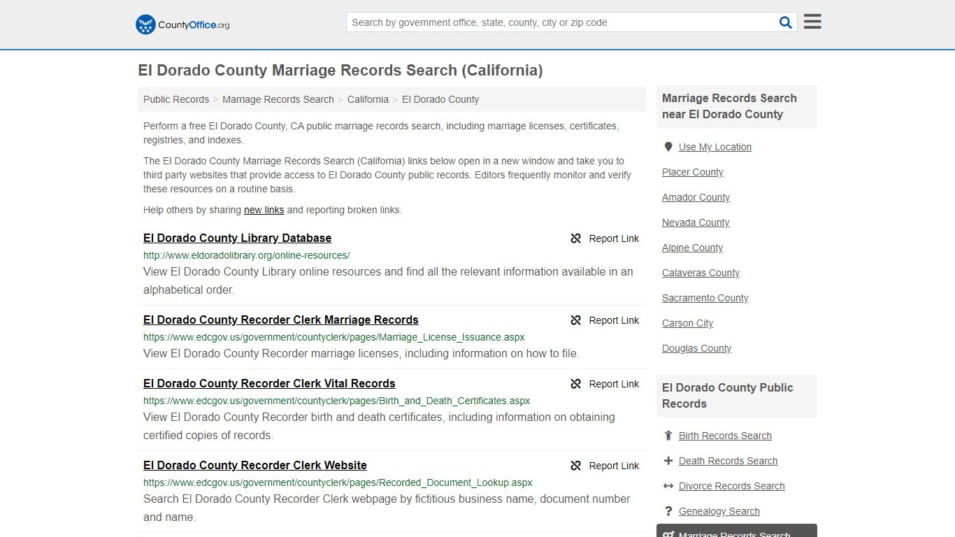 Marriage Records Search - El Dorado County, CA (Marriage ...